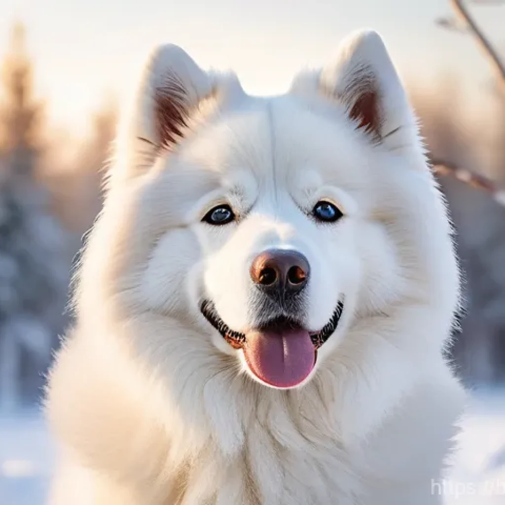사모예드와 시베리안 허스키 차이 - **Prompt 1: The Samoyed's Joyful Fluff**
    "A photorealistic, highly detailed image of a magnifice...